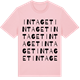 Pink Cotton t-shirt med Intaget ordlek t-shirt