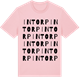 Pink Cotton t-shirt med Intorp ordlek t-shirt