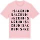 Pink Cotton t-shirt med Isakerud ordlek t-shirt