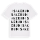 White t-shirt med Isakerud ordlek t-shirt
