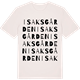 Vintage White t-shirt med Isaksgården ordlek t-shirt