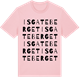Pink Cotton t-shirt med Isgateberget ordlek t-shirt