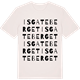 Vintage White t-shirt med Isgateberget ordlek t-shirt