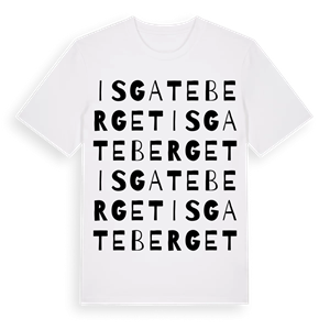 Isgateberget ordlek t-shirt – ekologisk bomull t-shirt från Pinshirt