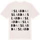 Vintage White t-shirt med Islanda ordlek t-shirt