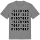 Mid Heather Gray t-shirt med Islerydstorp ordlek t-shirt