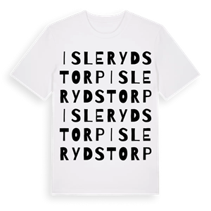 Islerydstorp ordlek t-shirt – ekologisk bomull t-shirt från Pinshirt