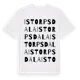 White t-shirt med Istorpsdala ordlek t-shirt