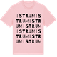 Pink Cotton t-shirt med Istrum ordlek t-shirt