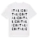 White t-shirt med Italien ordlek t-shirt