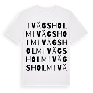 Ivägsholm ordlek t-shirt – ekologisk bomull t-shirt från Pinshirt