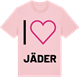 Pink Cotton t-shirt med Jag älskar Jäder t-shirt stort tryck