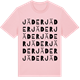 Pink Cotton t-shirt med Jäder ordlek t-shirt