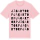Pink Cotton t-shirt med Jägartorp ordlek t-shirt