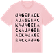 Pink Cotton t-shirt med Jagebacka ordlek t-shirt