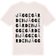 Vintage White t-shirt med Jäggegården ordlek t-shirt