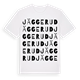 White t-shirt med Jäggerud ordlek t-shirt