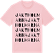 Pink Cotton t-shirt med Jaktholmarna ordlek t-shirt