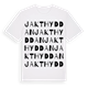 White t-shirt med Jakthyddan ordlek t-shirt
