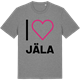 Mid Heather Gray t-shirt med Jag älskar Jäla t-shirt stort tryck