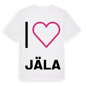 Jag älskar Jäla t-shirt stort tryck – ekologisk bomull t-shirt från Pinshirt