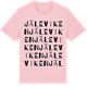 Pink Cotton t-shirt med Jäleviken ordlek t-shirt