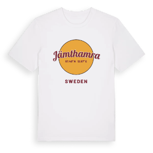 Jämthamra cirkel t-shirt – ekologisk bomull t-shirt från Pinshirt