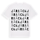 White t-shirt med Järbäck ordlek t-shirt