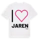 White t-shirt med Jag älskar Jaren t-shirt stort tryck