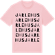 Pink Cotton t-shirt med Jarlehus ordlek t-shirt