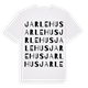 White t-shirt med Jarlehus ordlek t-shirt