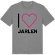 Mid Heather Gray t-shirt med Jag älskar Jarlen t-shirt stort tryck