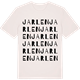 Vintage White t-shirt med Jarlen ordlek t-shirt