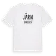 White t-shirt med Järn i Sverige t-shirt