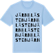Blue Soul t-shirt med Järnblästen ordlek t-shirt