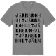 Mid Heather Gray t-shirt med Järnbrohult ordlek t-shirt