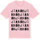 Pink Cotton t-shirt med Järnön ordlek t-shirt