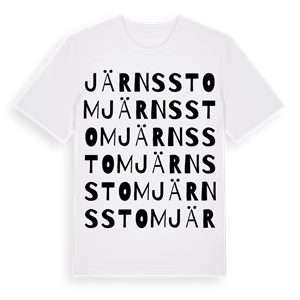 Järns stom ordlek t-shirt – ekologisk bomull t-shirt från Pinshirt