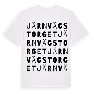 Järnvägstorget ordlek t-shirt – ekologisk bomull t-shirt från Pinshirt