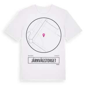 Järnvägstorget t-shirt – ekologisk bomull t-shirt från Pinshirt