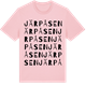 Pink Cotton t-shirt med Järpåsen ordlek t-shirt