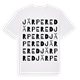 White t-shirt med Järpered ordlek t-shirt