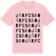 Pink Cotton t-shirt med Järpesbo ordlek t-shirt