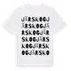 White t-shirt med Järskog ordlek t-shirt