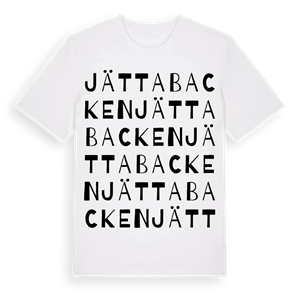 Jättabacken ordlek t-shirt – ekologisk bomull t-shirt från Pinshirt