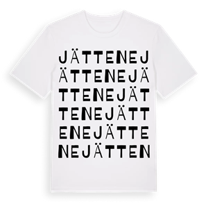 Jättene ordlek t-shirt – ekologisk bomull t-shirt från Pinshirt
