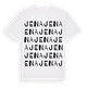 White t-shirt med Jena ordlek t-shirt