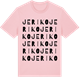 Pink Cotton t-shirt med Jeriko ordlek t-shirt