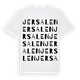 White t-shirt med Jersalen ordlek t-shirt