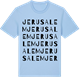 Blue Soul t-shirt med Jerusalem ordlek t-shirt